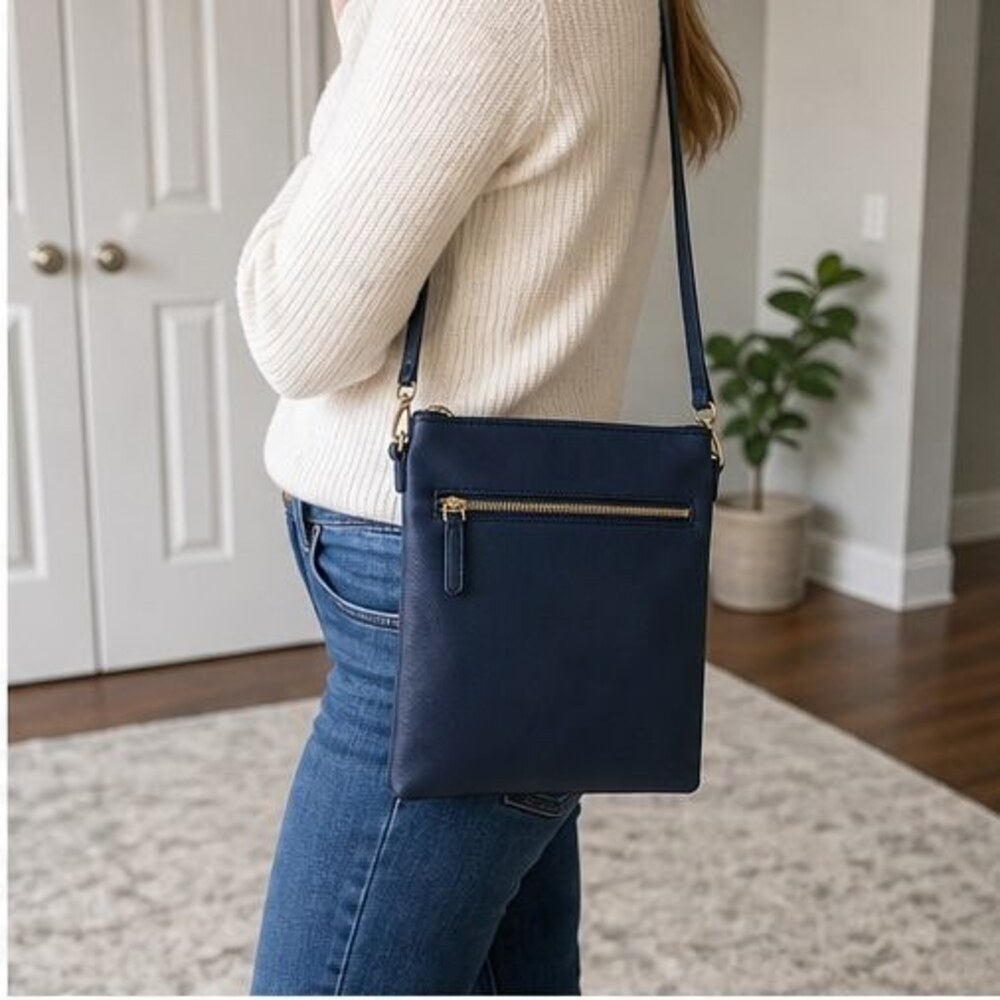 Burgundy Suede Crossbody Bag - Picture 3 of 6